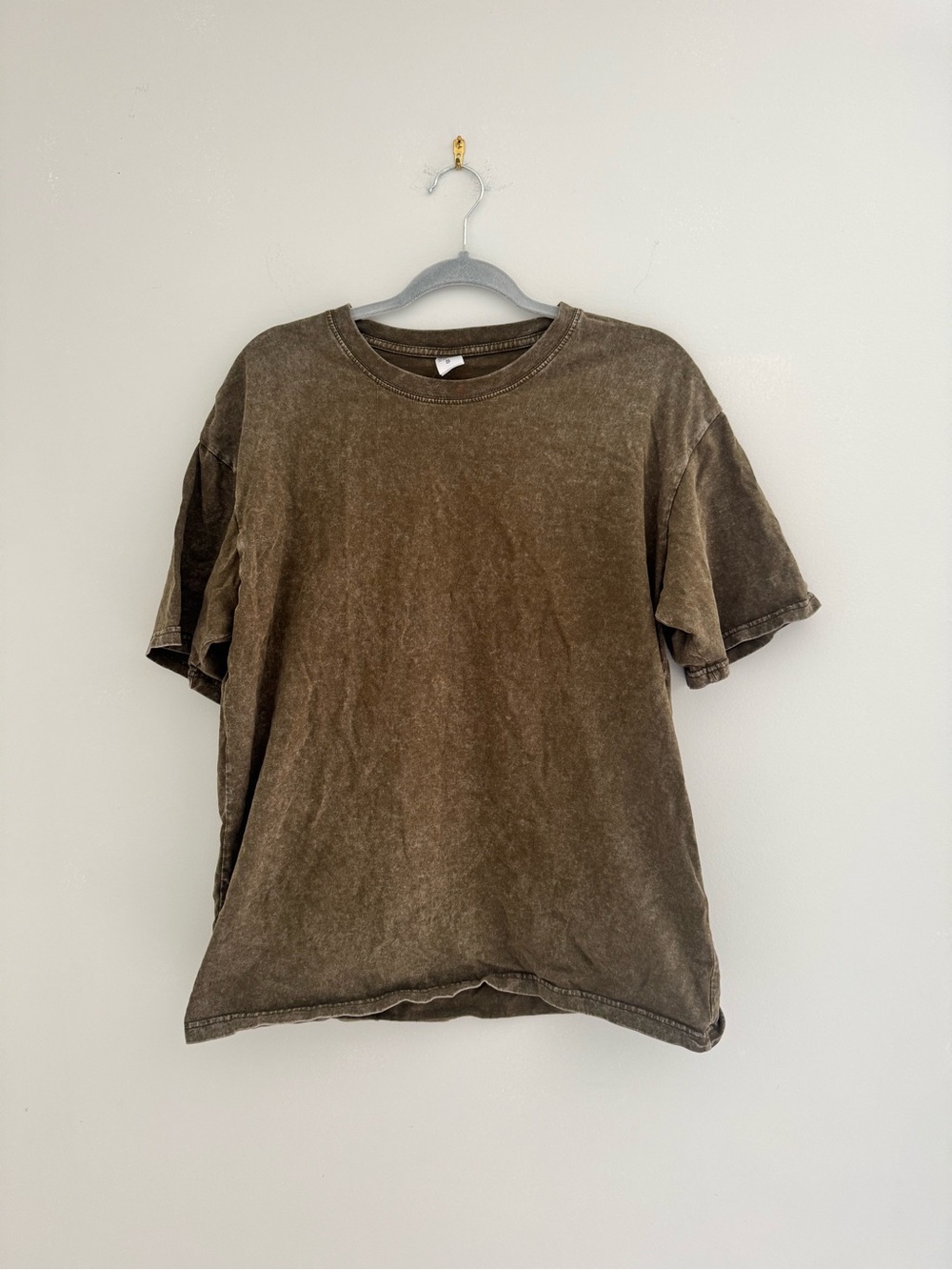 Classic Women’s Oversized Crew Neck T-Shirt - Washed Green